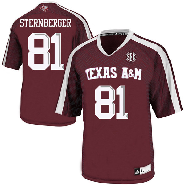 Men #81 Jace Sternberger Texas Aggies College Football Jerseys Sale-Maroon